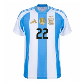 Billiga Argentina Lautaro Martinez #22 Hemmatröja Copa America 2024 Kortärmad